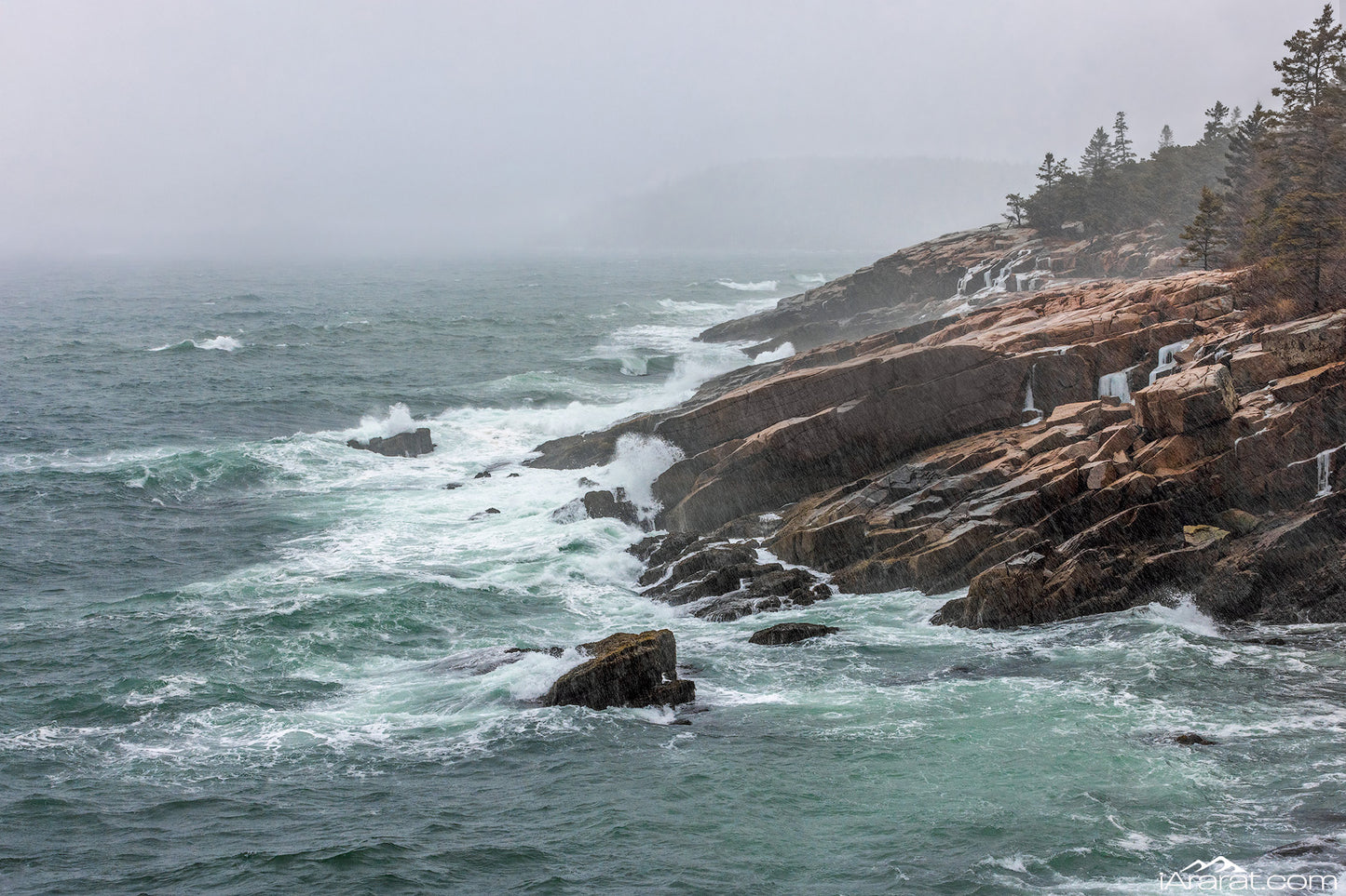 015 "Winter Storm in Acadia National Park" 12"x18"