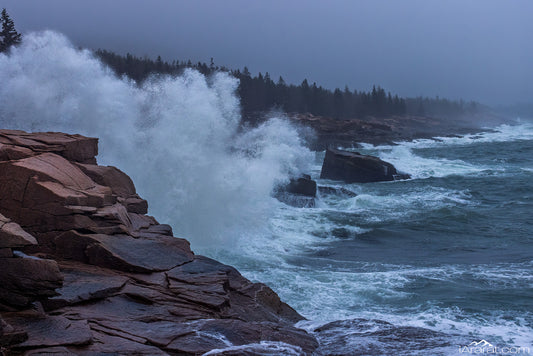 016 "Acadia’s Stormy Spray" 12"x18''