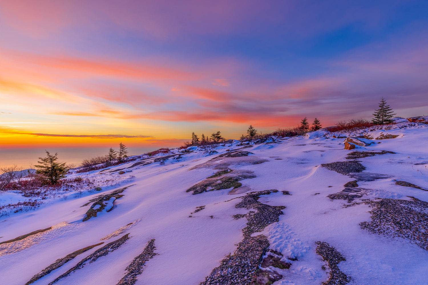 Sunrise at Cadillac Mountain, landscape photography by Ararat Agayan