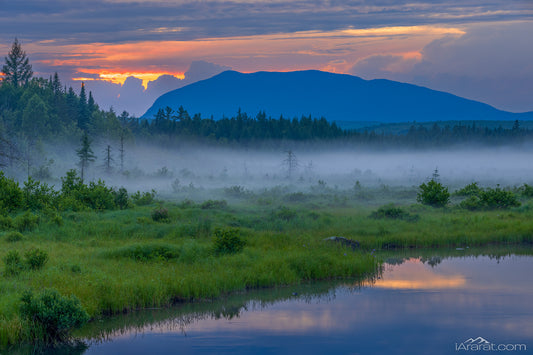 056 "Fog’s Embrace in the Maine Wilderness" 12"x18"